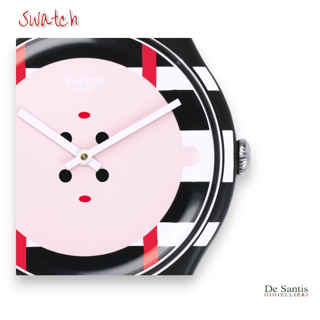 DOUBLE ME SUOB129 Unisex Wrist Watch Black White Silicone Swatch Mimo France