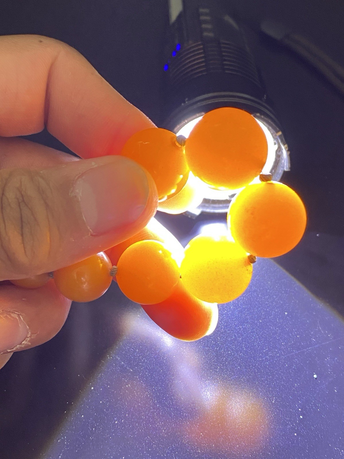 Vintage Egg Yolk Butterscotch Amber Bakelite Graduated Bead 16″ Necklace 43.8g
