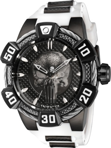 Invicta Men’s Aviator 48mm Multifunction Black Dial Purple Stainless Steel Watch