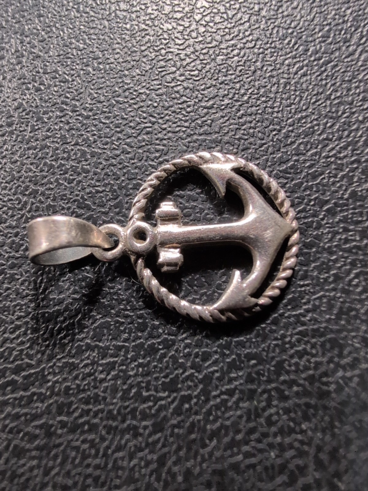 Nautical Anchor Encircled by Rope Pendant Maritime 925 Sterling 1″ 1.9g