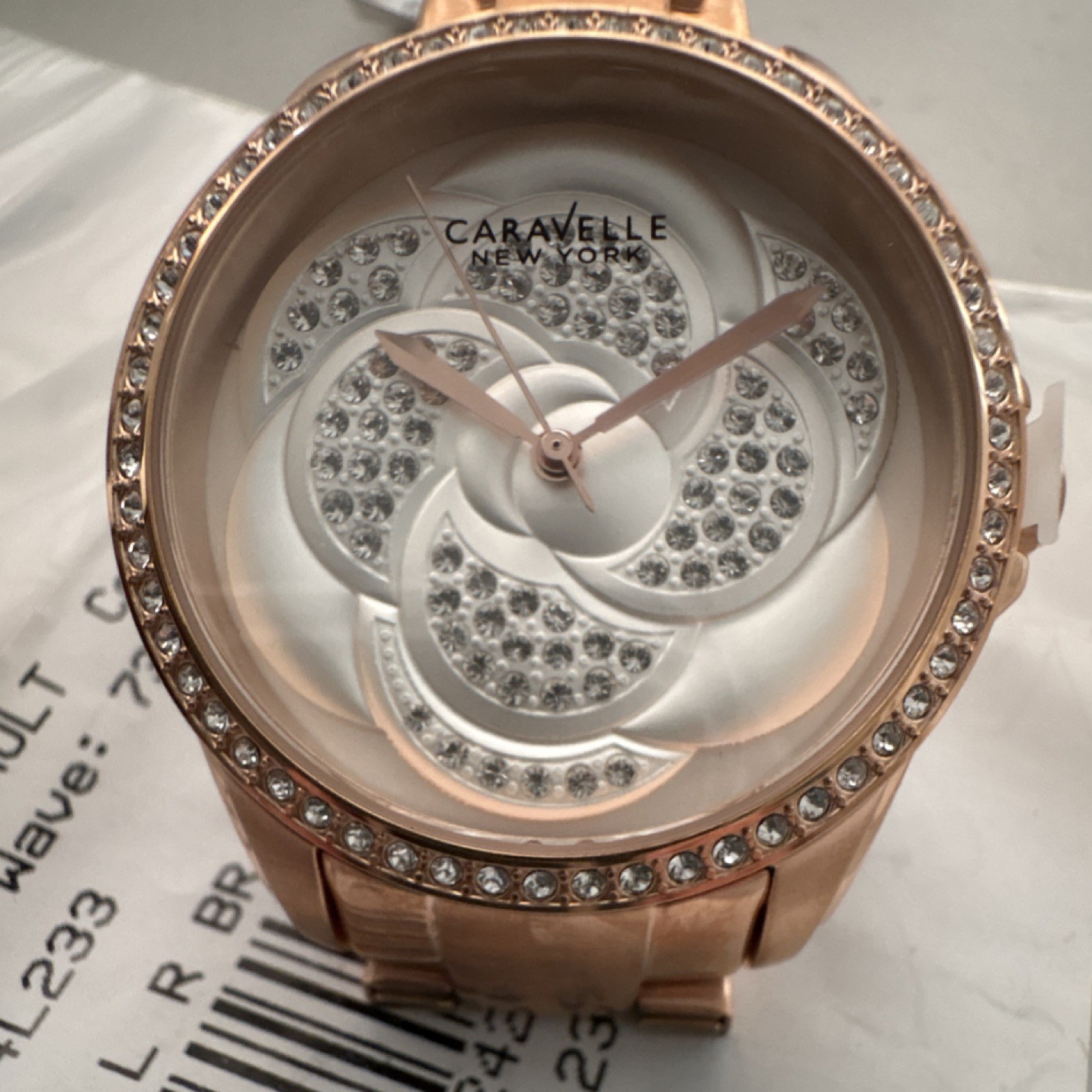 New Caravelle New York Women’s Rose Gold Quartz Analog Wristwatch 44L233