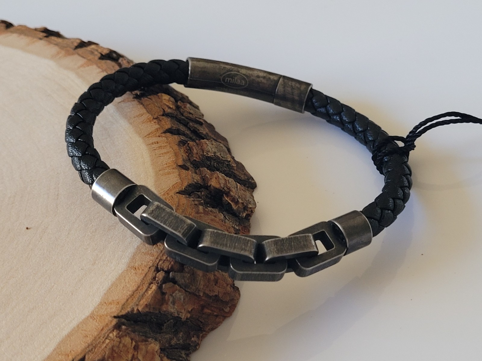Genuine Leather Bracelet With Magnetic Clasp Leather Braided Bracelet