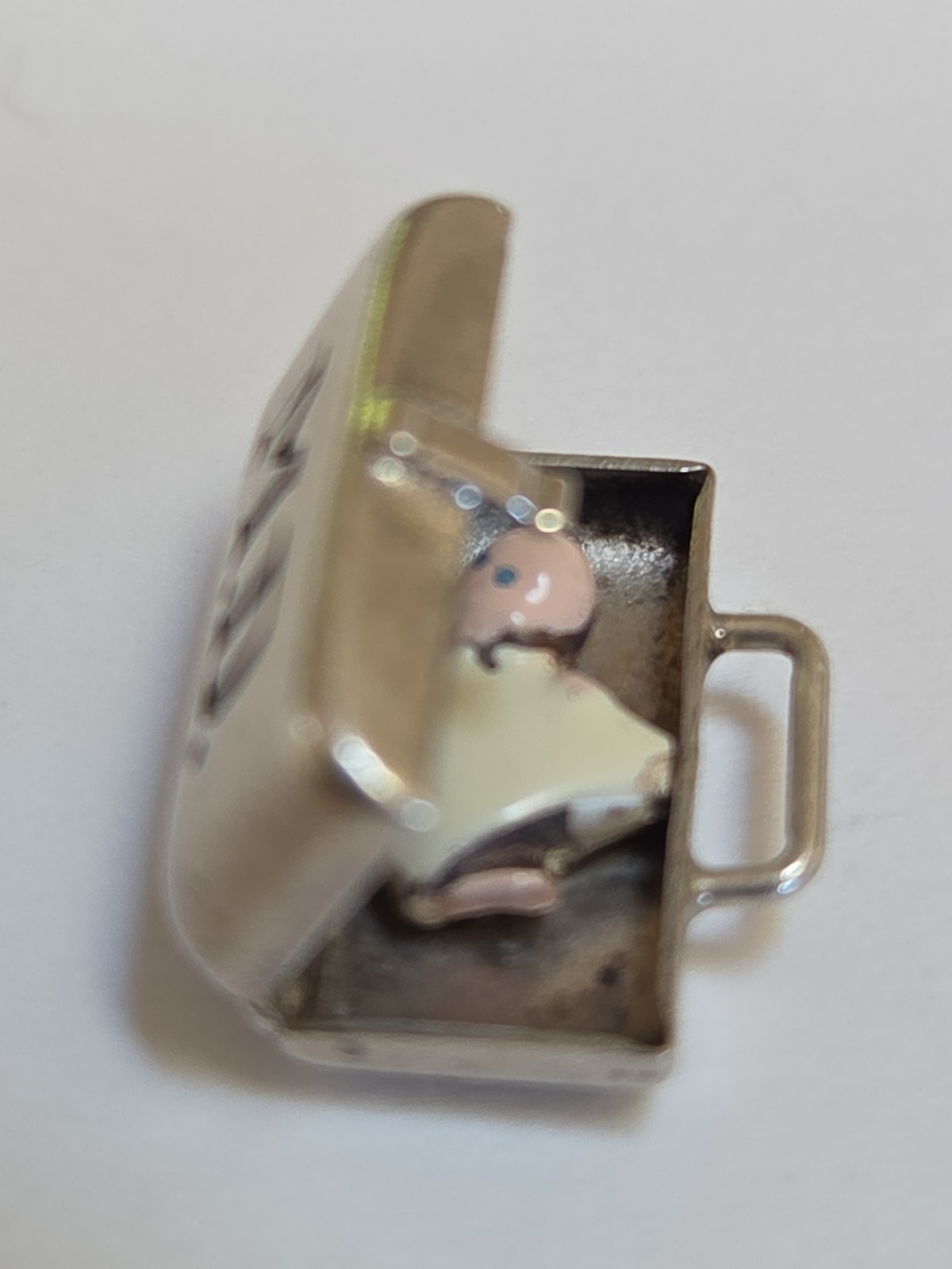 Sterling Silver ~ MD Doctor Bag Charm ~ Opens ~ FABULOUS Enamel Baby ~ VINTAGE
