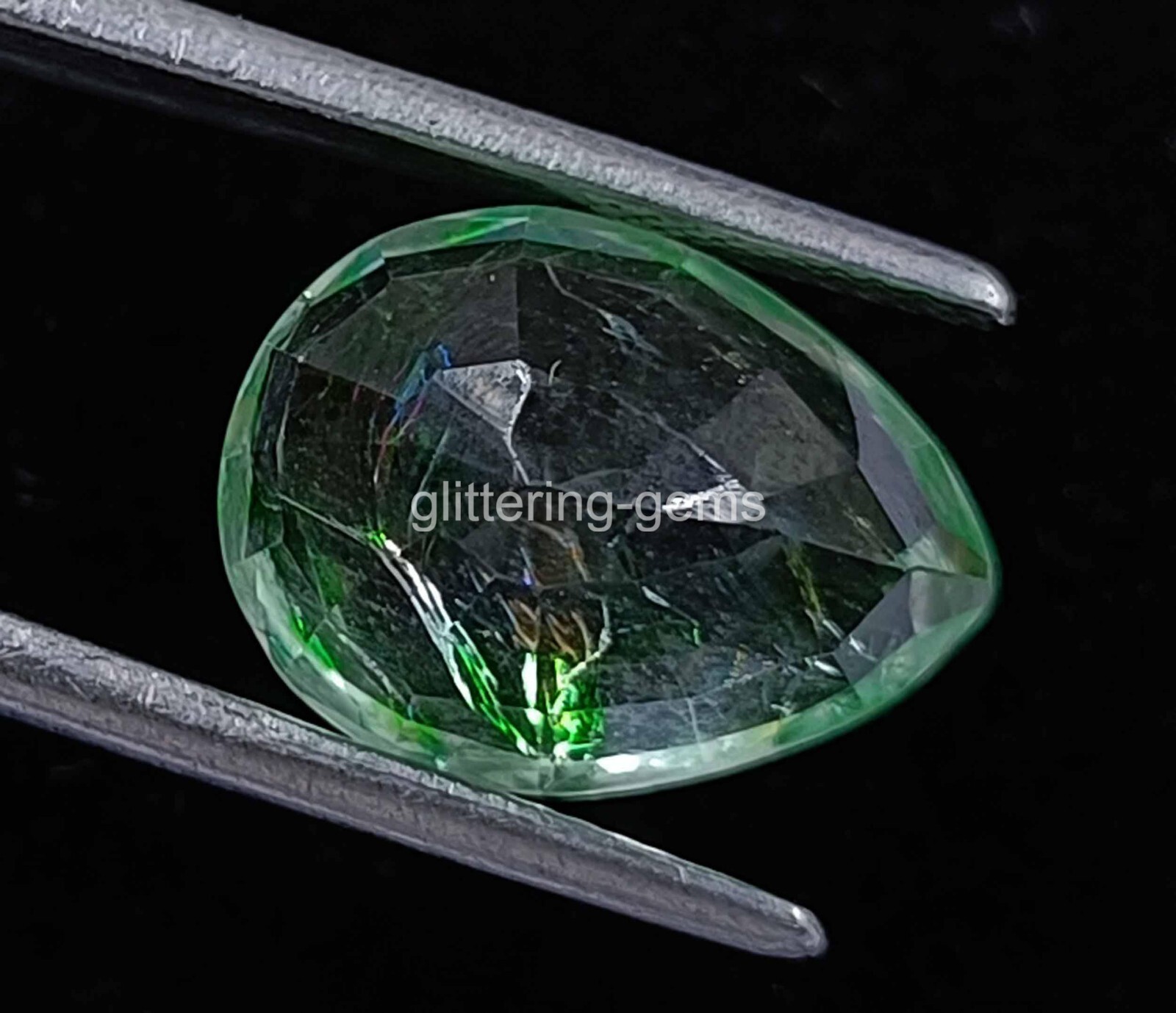 7.60 Ct PEAR SHAPE IGL NATURAL GREEN COLOMBIAN EMERALD GEMSTONE 15x11mm 4AUX