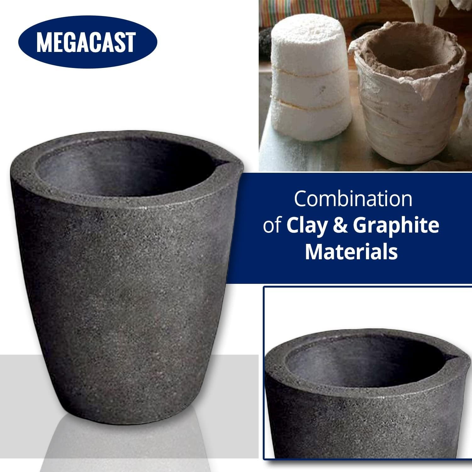 High Heat 4KG Graphite Crucible for Efficient Metal Casting & Refining