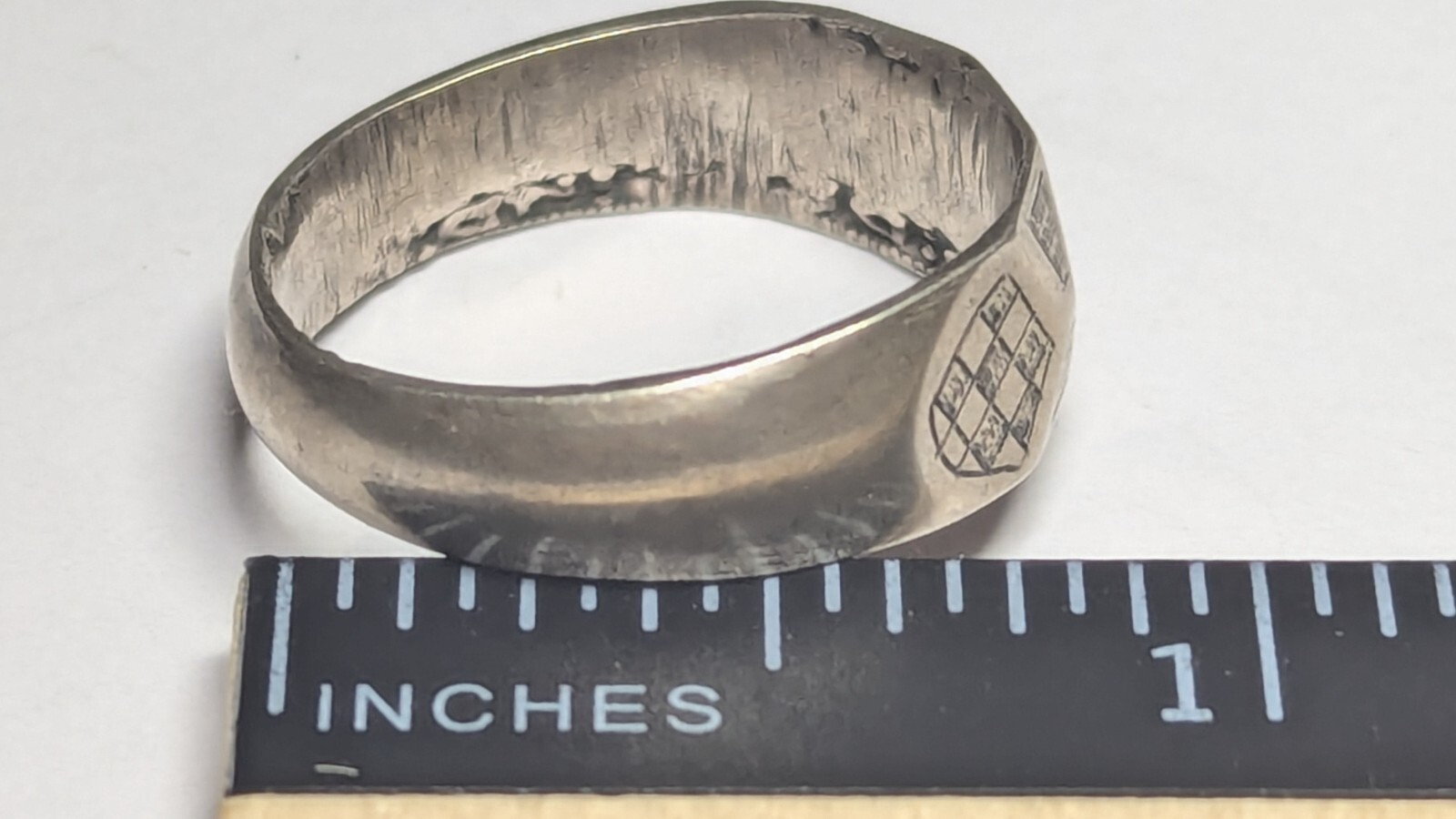 VINTAGE PP PHILIPPINES RING SIZE 9 1/2 SWEETHEART TRENCH ART