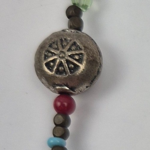 Boho Beaded Necklace 16-19″ Colorful Statement Jewelry Faux Turquoise Layering