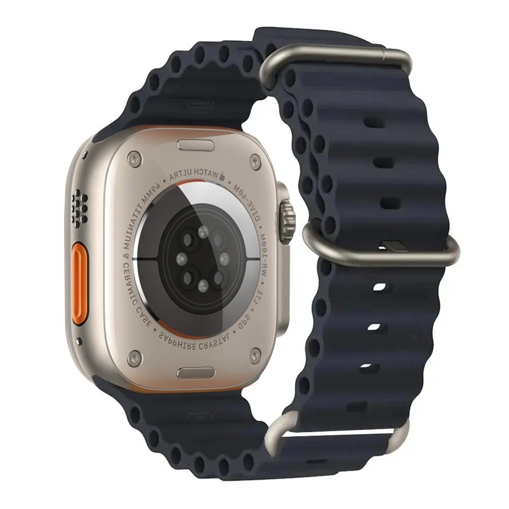 Ocean Band for Apple Watch Ultra 3/11/10/9/8/7/6/SE Silicone Strap Waterproof