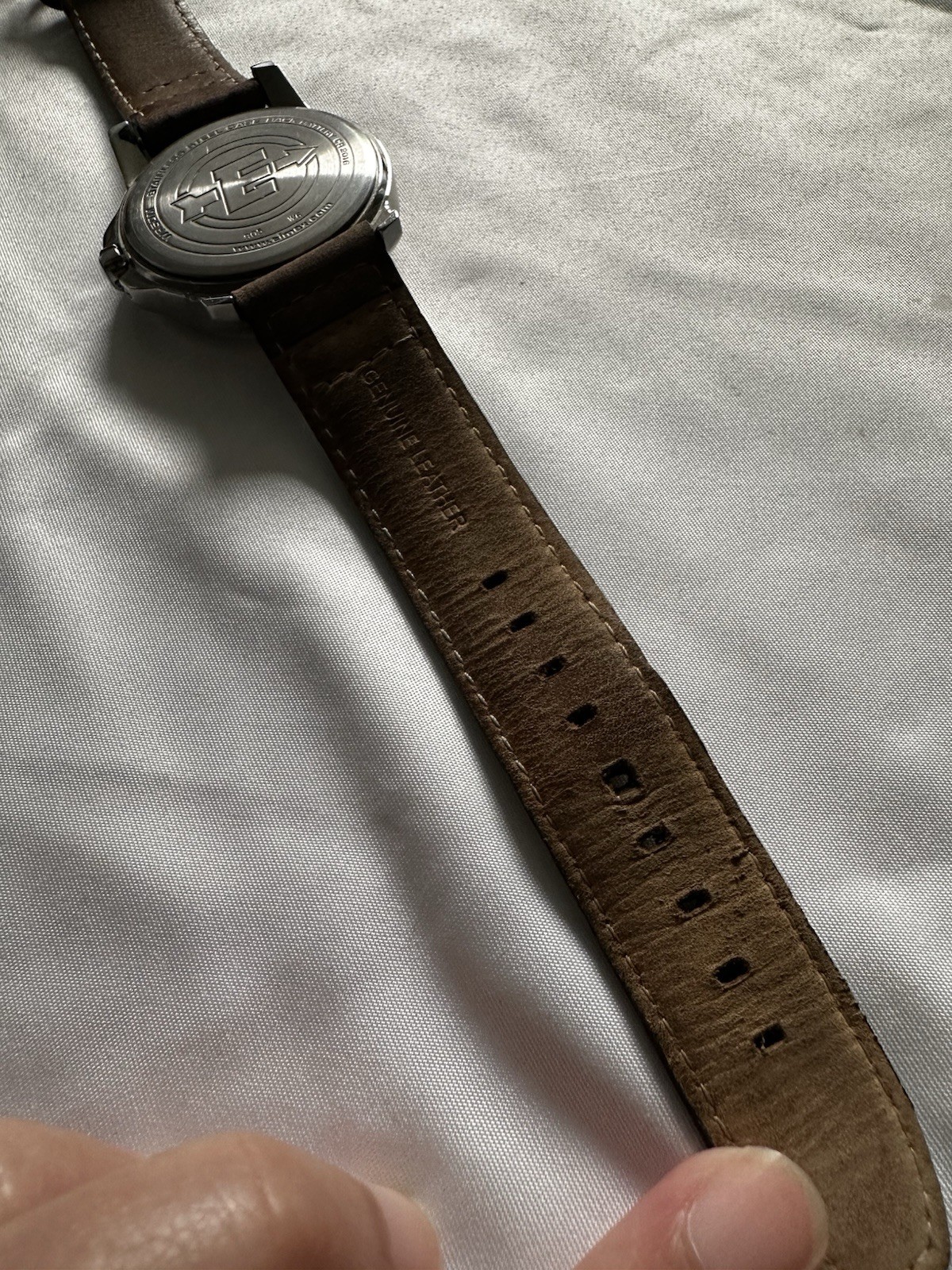 Timex Expedition Quartz Indiglo Black Dial Arabic Brown Leather Strap
