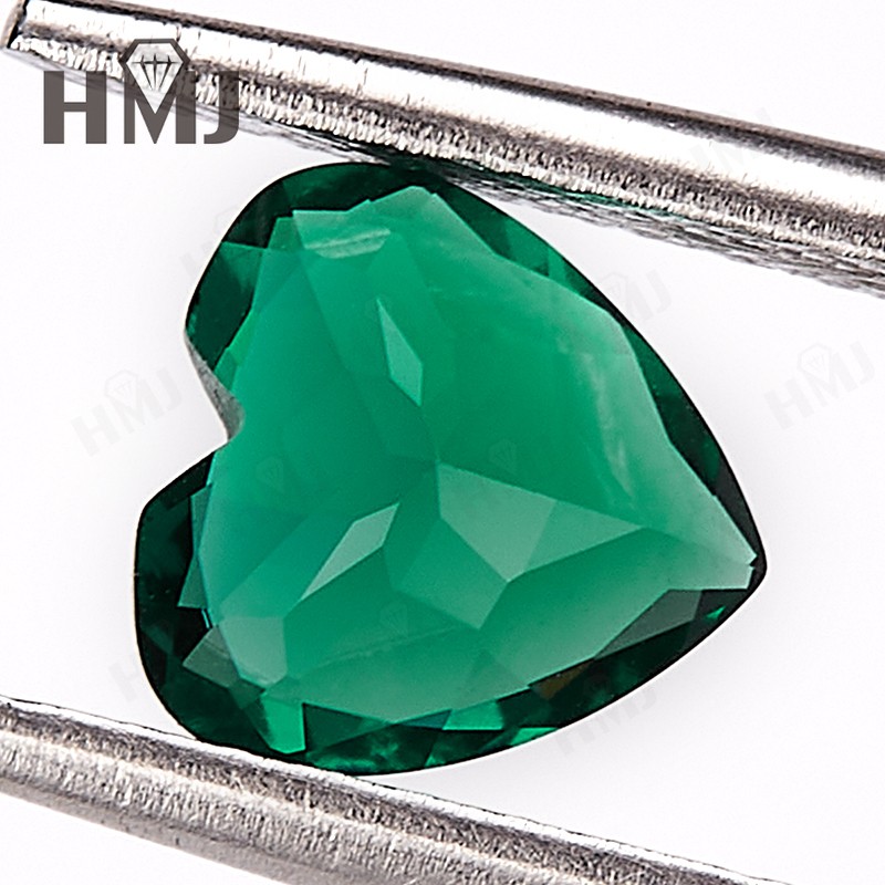 Certified Zambian Emerald Pear Cut Round Cushion Lab Grown Loose Emerald Jewelry
