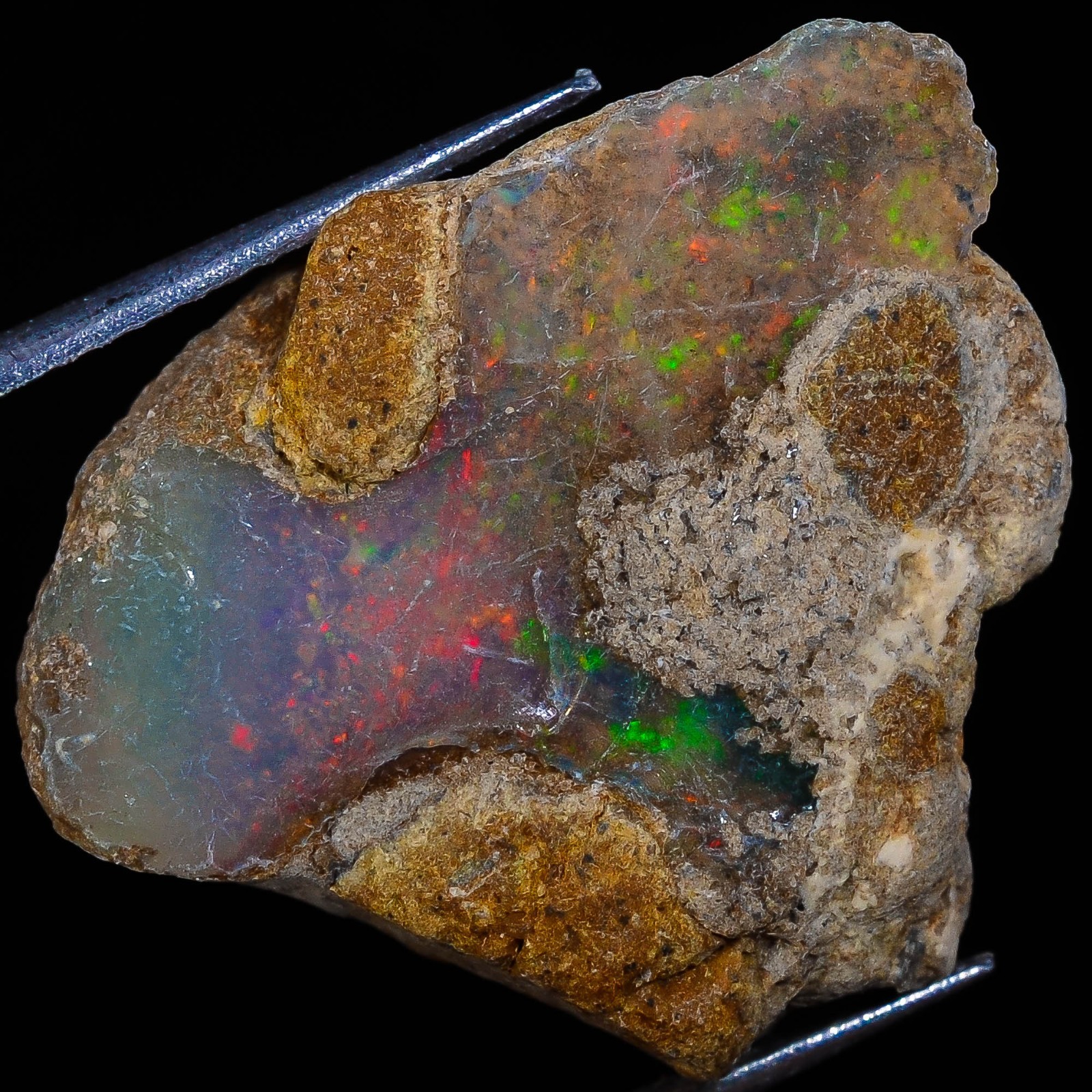 A++++ 13.45CTs Ethiopian Opal Rough, 100% Natural Welo Fire Opal Rough 20X23X7mm