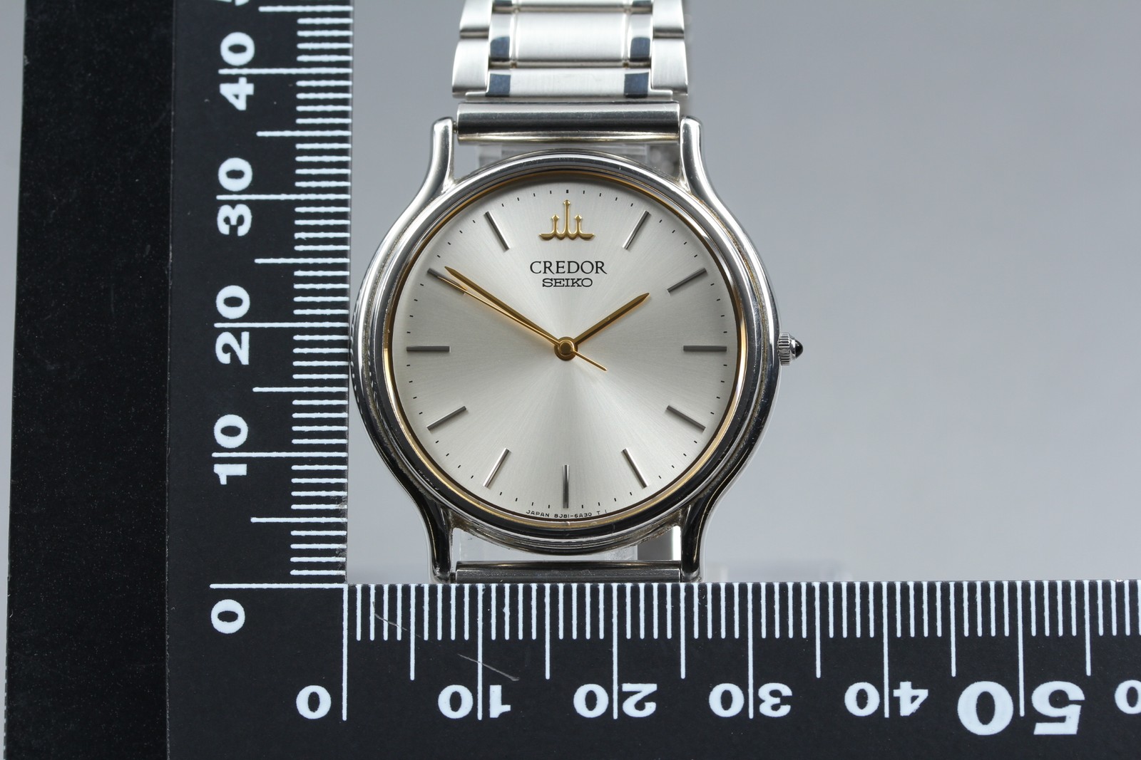 [NEAR MINT] SEIKO CREDOR 8J81-6A30 32mm Silver Dial Quartz Men’s Watch JAPAN
