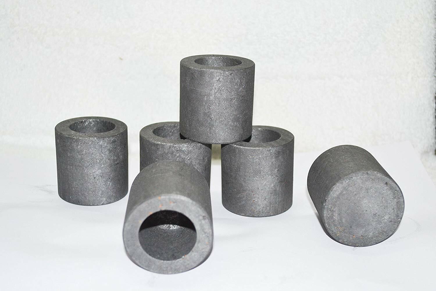 Graphite Crucible for Casting, Melting, Refining Gold, Silver 75×100 -Pack of 6