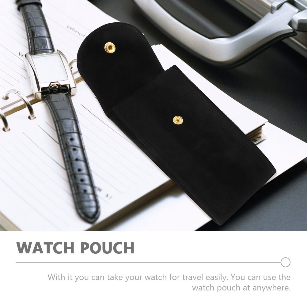 Travel Watch Case Green Rectangular Scratch Protection 2Pcs 5.1×2.8in