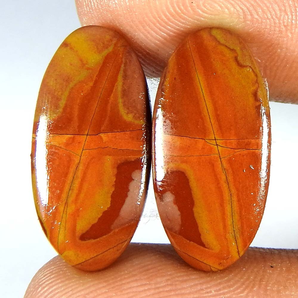 12.85Cts100%Natural Noreena Jasper Oval Pair Cabochon Loose Gemstone