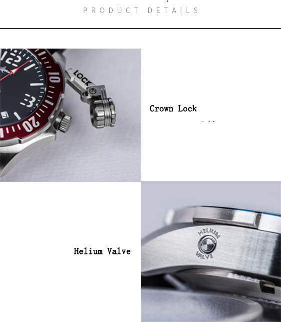 Heimdallr Sharkey Frogman Miyota Diver 200M Automatic Watch Helium Valve 42mm C3