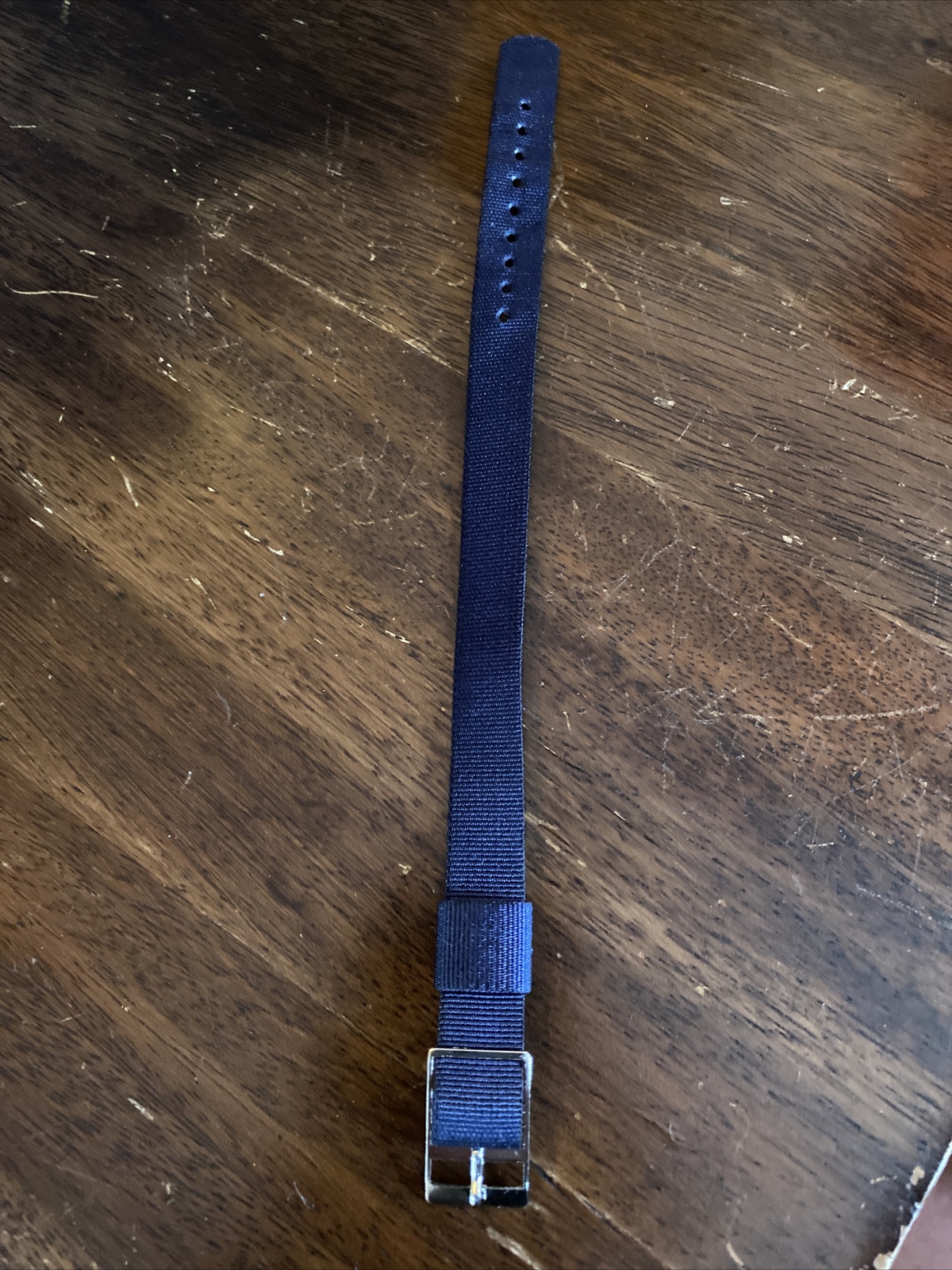 14mm Blue Nylon Watch Strap Sporting One-piece Style