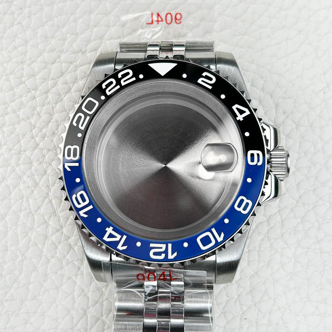 40mm Batman 20ATM Watch Case Strap Ceramic Bezel Mod For Nh35 Nh34 36 Movement