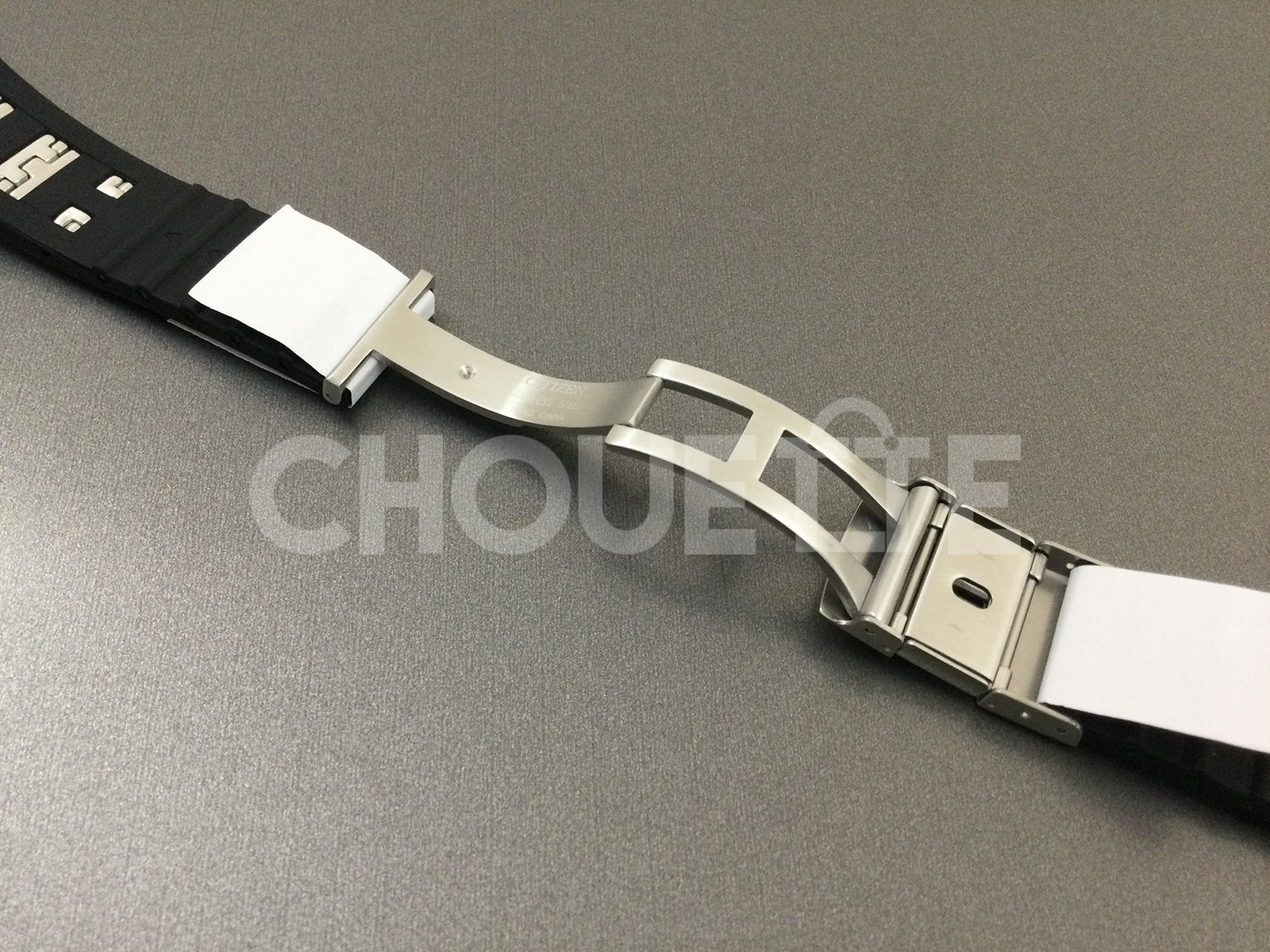 Citizen AT4021-02L, AT4025-01E, AT4027-06E 24mm Black Rubber / Steel Watch Band