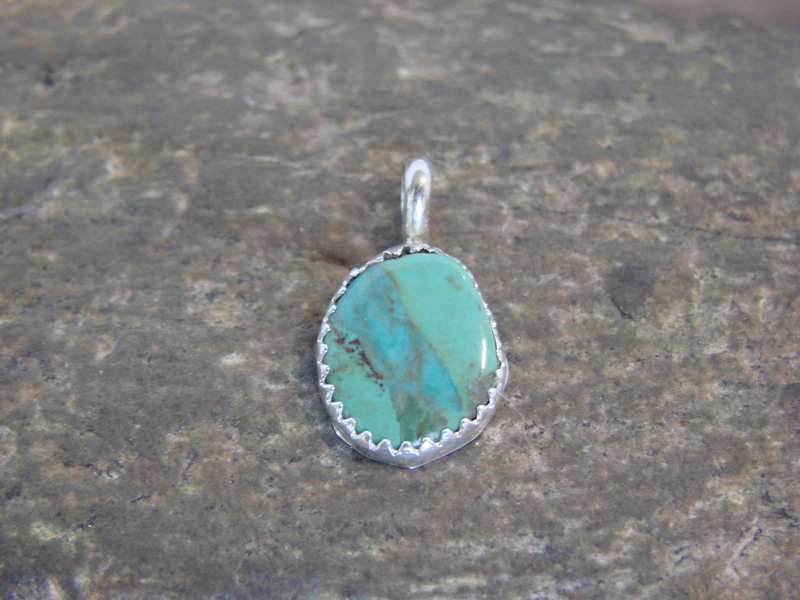 Native American Sterling Silver & Turquoise Pendant – Yazzie