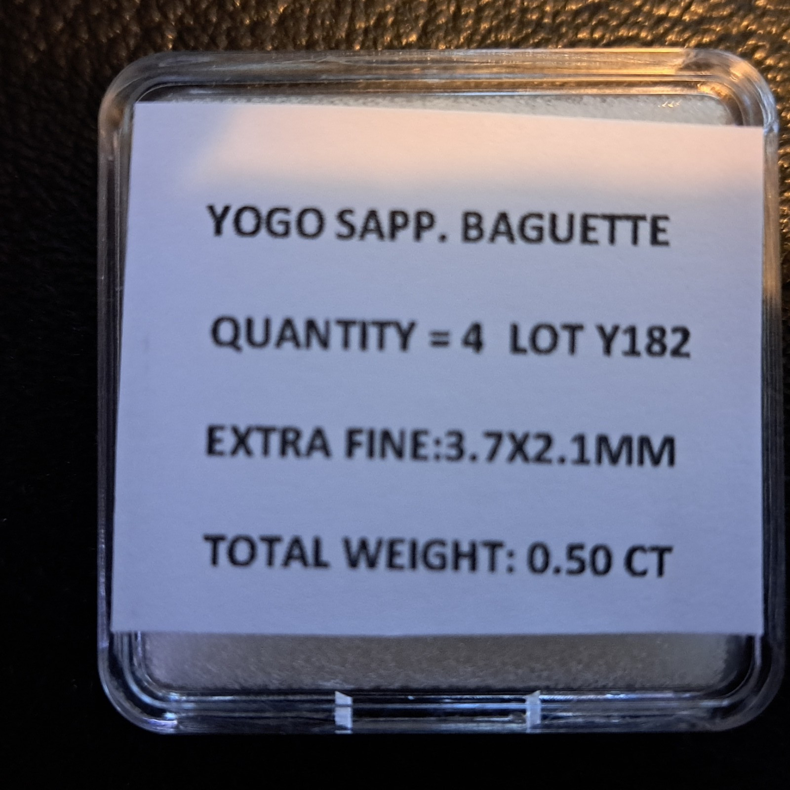 4 Genuine YOGO Montana Sapphires BAGUETTE Cut – 3.7X2.1mm – 0.50 ct LOT Y182