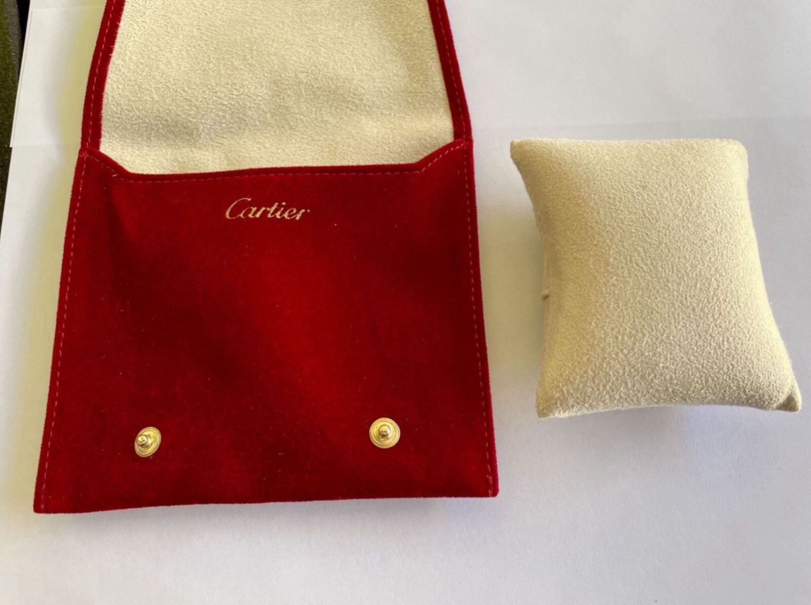 Cartier Case Box Pouch Travel Watch Pouch Leather New Old Stock Made Spain Case