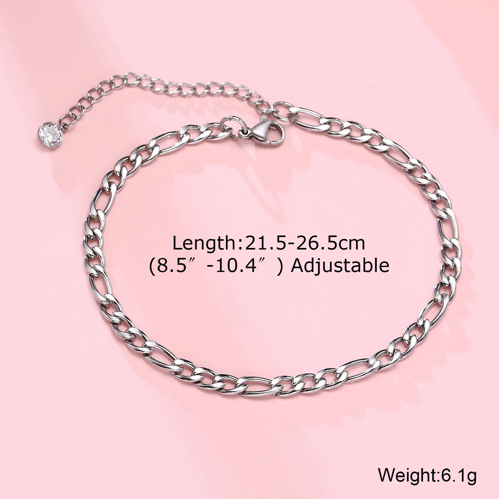 Figaro Chain Anklet,Figaro Chain Ankle Bracelet for Men Women,Everyday Dainty An