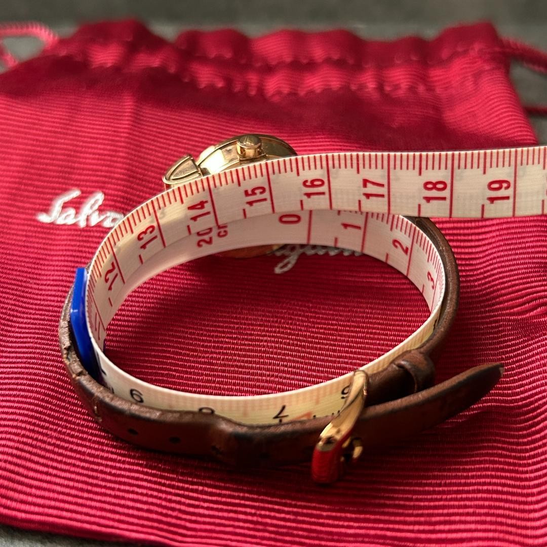 Salvatore Ferragamo Gancini Women’s Watch Pink Gold Shell Dial Used with Box