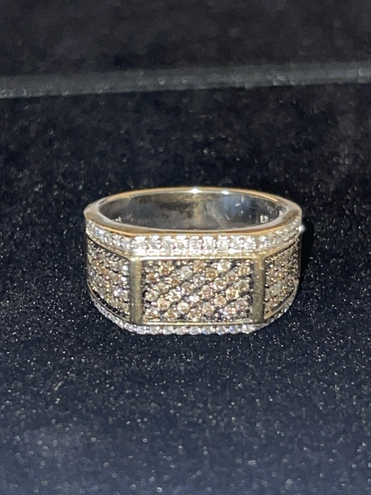 10K Yellow Gold Natural Diamond Men’s Ring 10g Size 10.5 READ