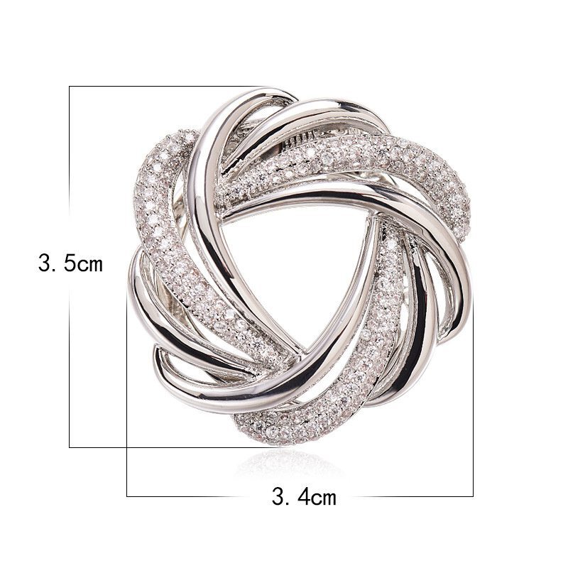 Scarf Pin Corsage Dual-Use Clothes Flower Brooch Fashion Silk Hem Accessories