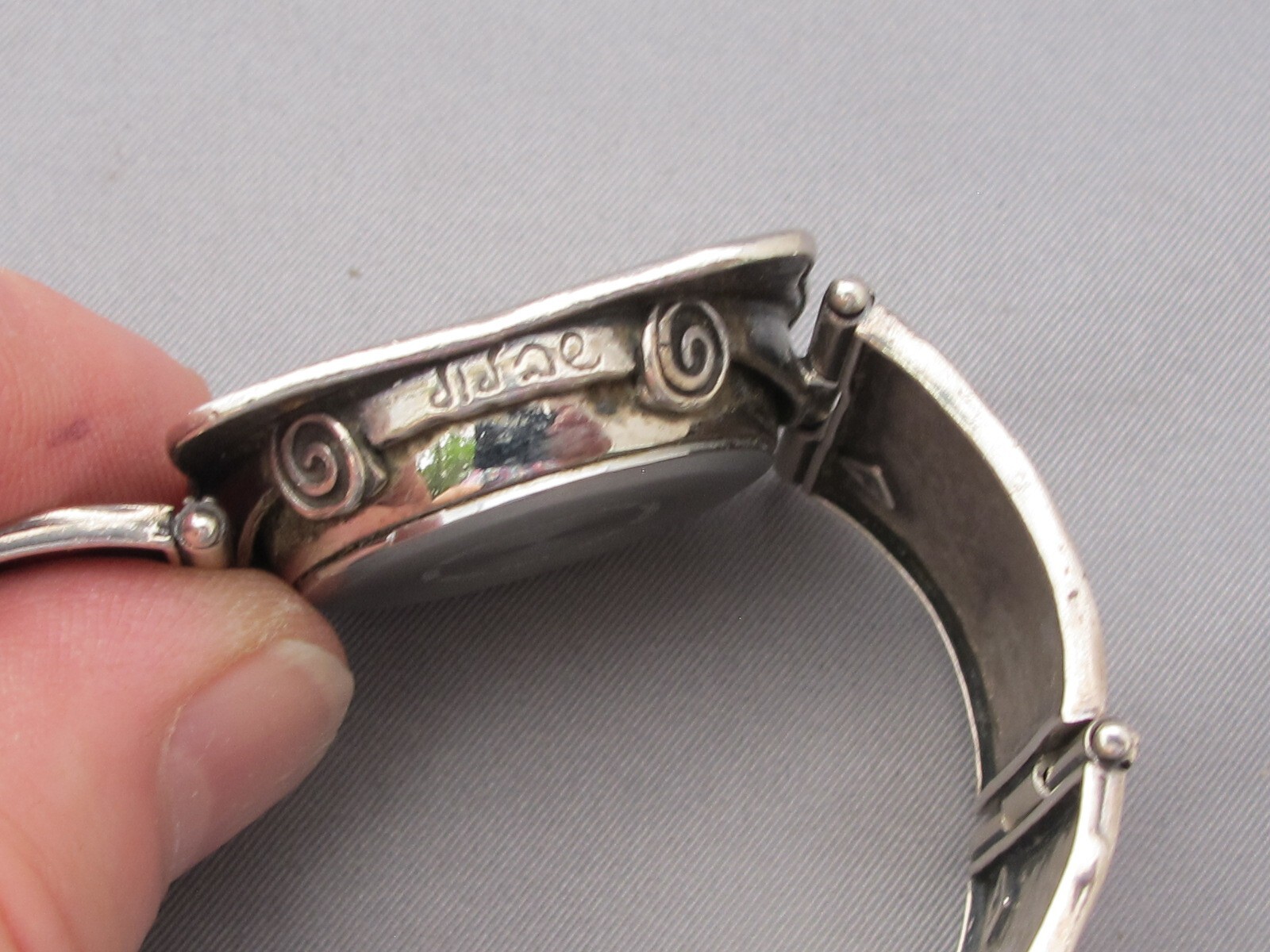 UNUSUAL Womens SILPADA DESIGNS Sterling Silver LINK WATCH-Applied Wires-6.25 In