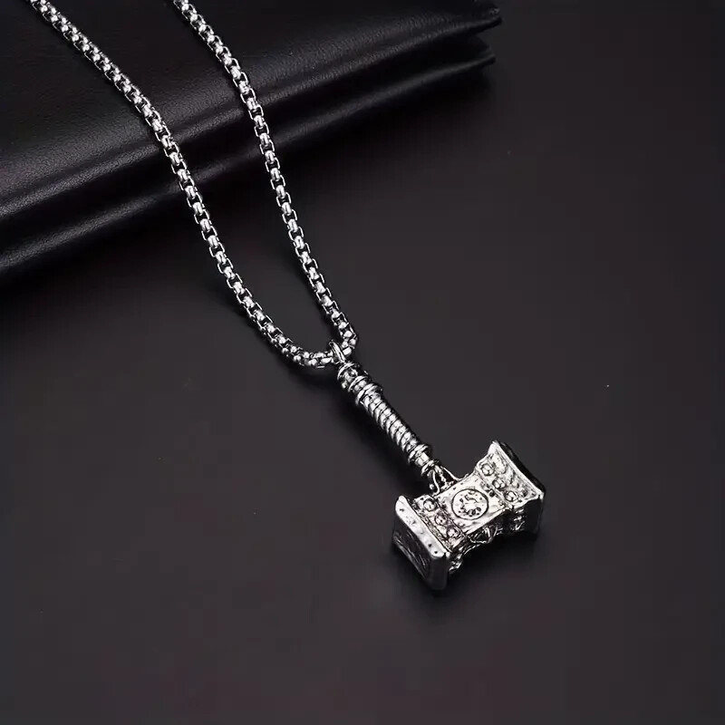 Titanium Steel Hammer Necklace, Retro Domineering Fashion For Men