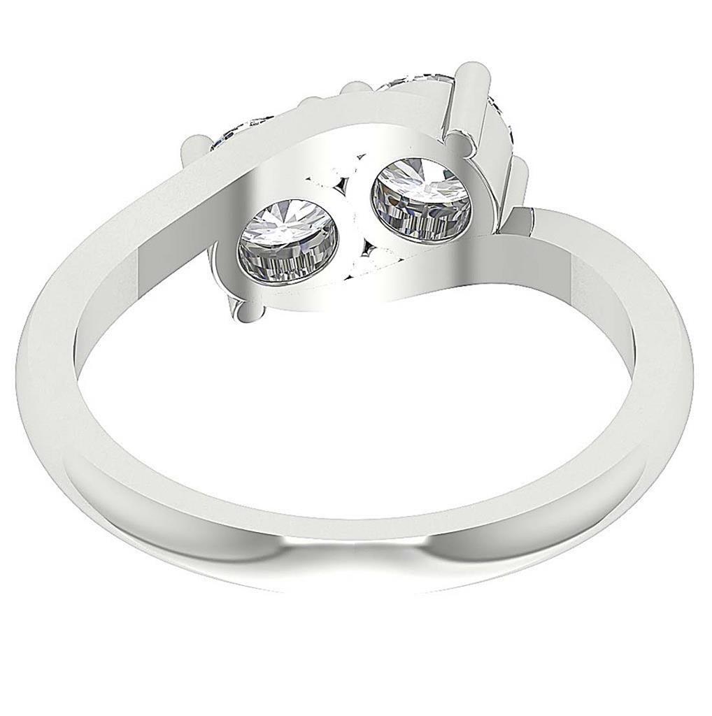 Forever Us Two Stone Solitaire Ring VS1 F 1.50-3.00Ct Lab Grown Diamond 14K Gold