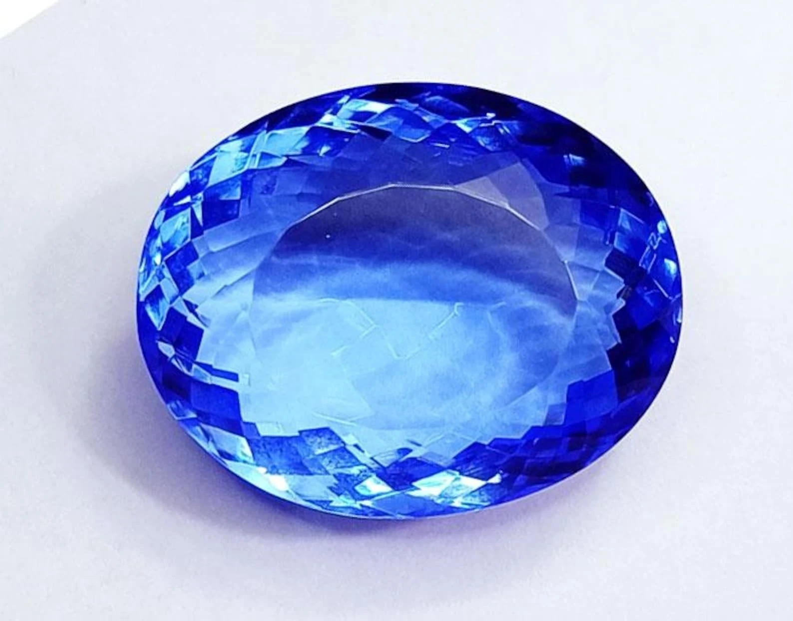 Certified 101.60 Ct AAA Blue Topaz Brazilian Oval Cut Loose Natural Gemstone