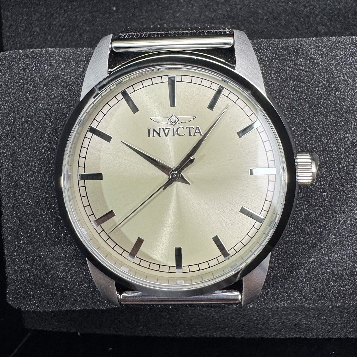 Invicta Celestial Watch Men 43mm Champagne Ivory Dial Stainless Steel Silver