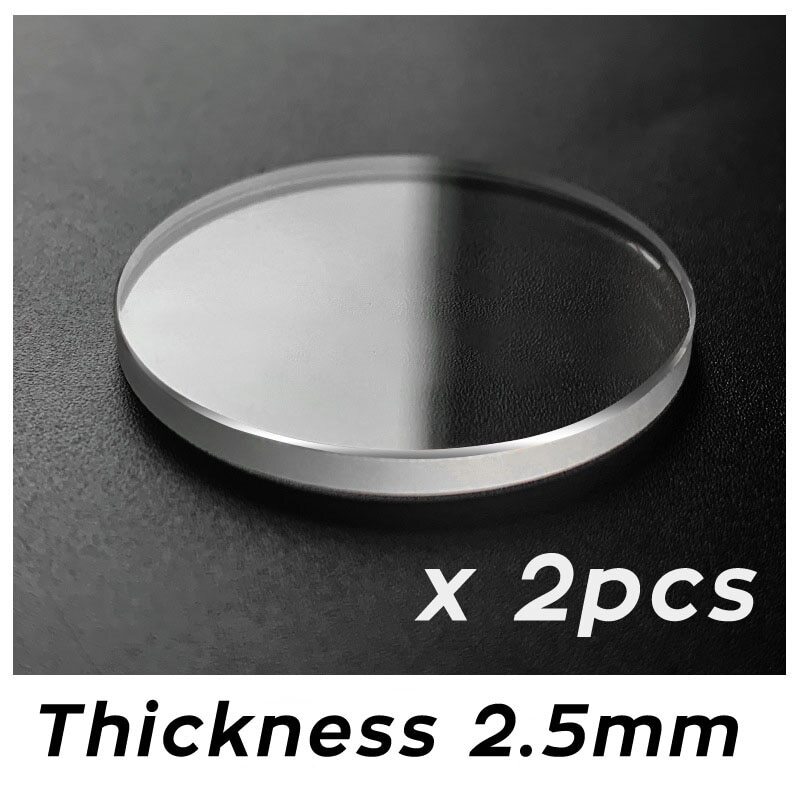 2X 2.5mm Watch Crystal 27-45mm Flat Round Mineral Glass Watchmaker Repair Tools