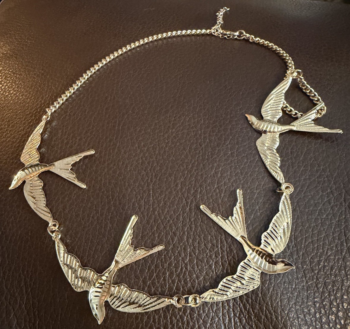 Bird Necklace Swallow Zara Gold Chain Boho Statement Animal Flying Cottagecore