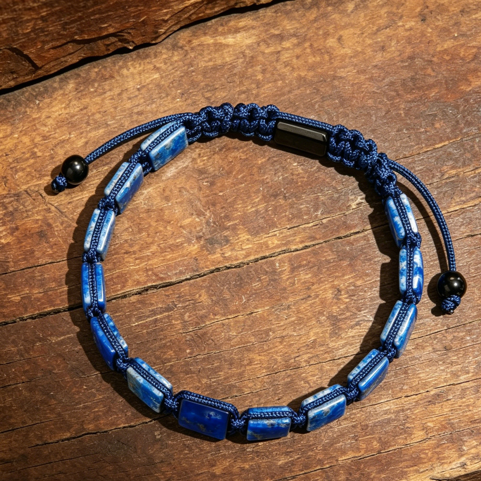 Natural Lapis Lazuli Blue Stone Healing Protection Powerful Men Women Bracelet