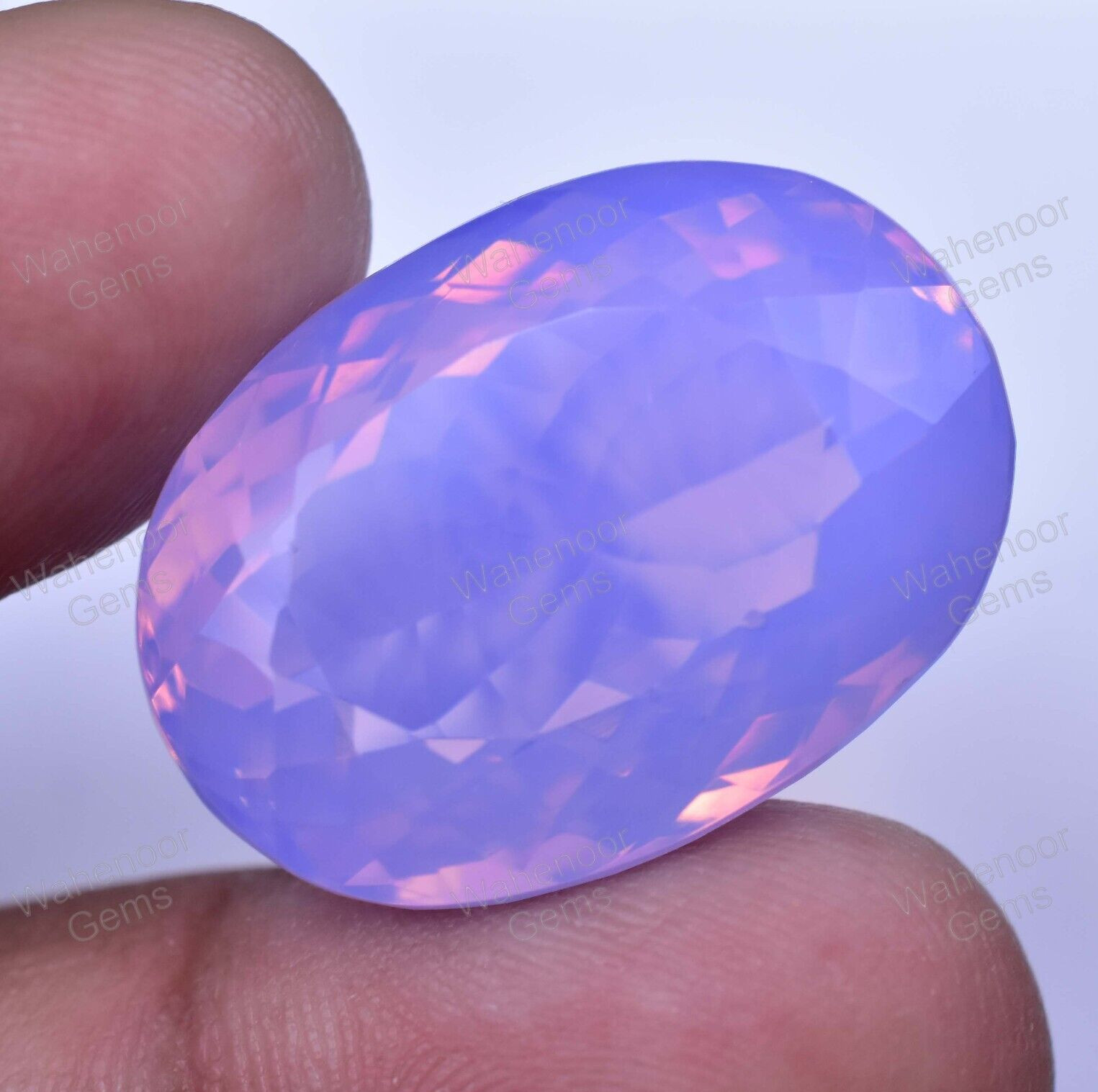 Natural Purple-Pink Welo Opal 50.60 Ct Oval Certified Unheated Loose Gemstone