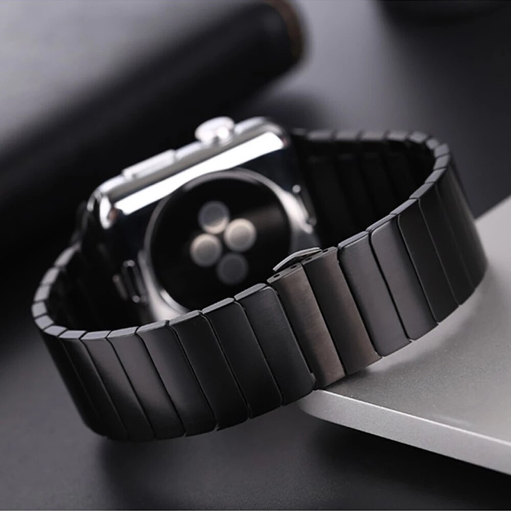 For Apple Watch Ultra 1/2 49mm Metal Strap + Case Stainless Steel Band PC Bumper