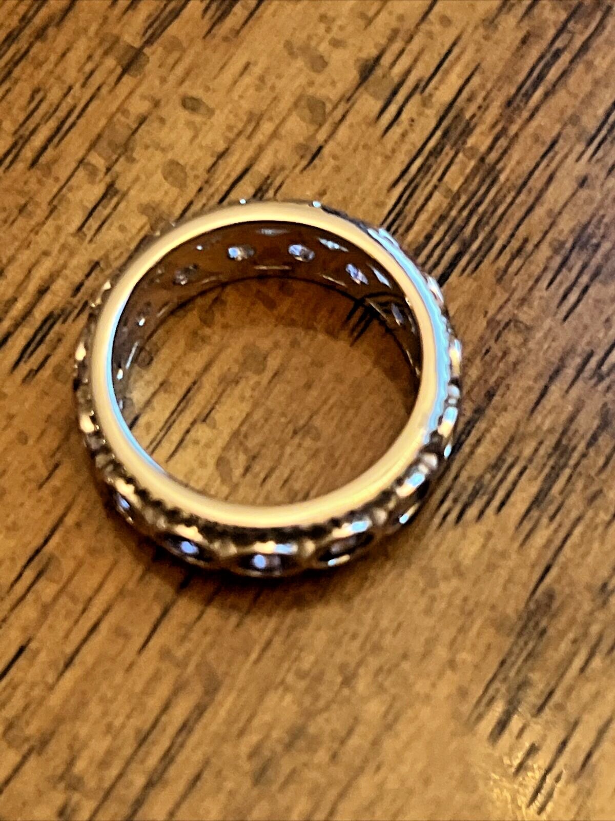 Natural Tanzanite Band Ring in Rhodium Over Sterling Silver (Size 5) 1.90 ctw