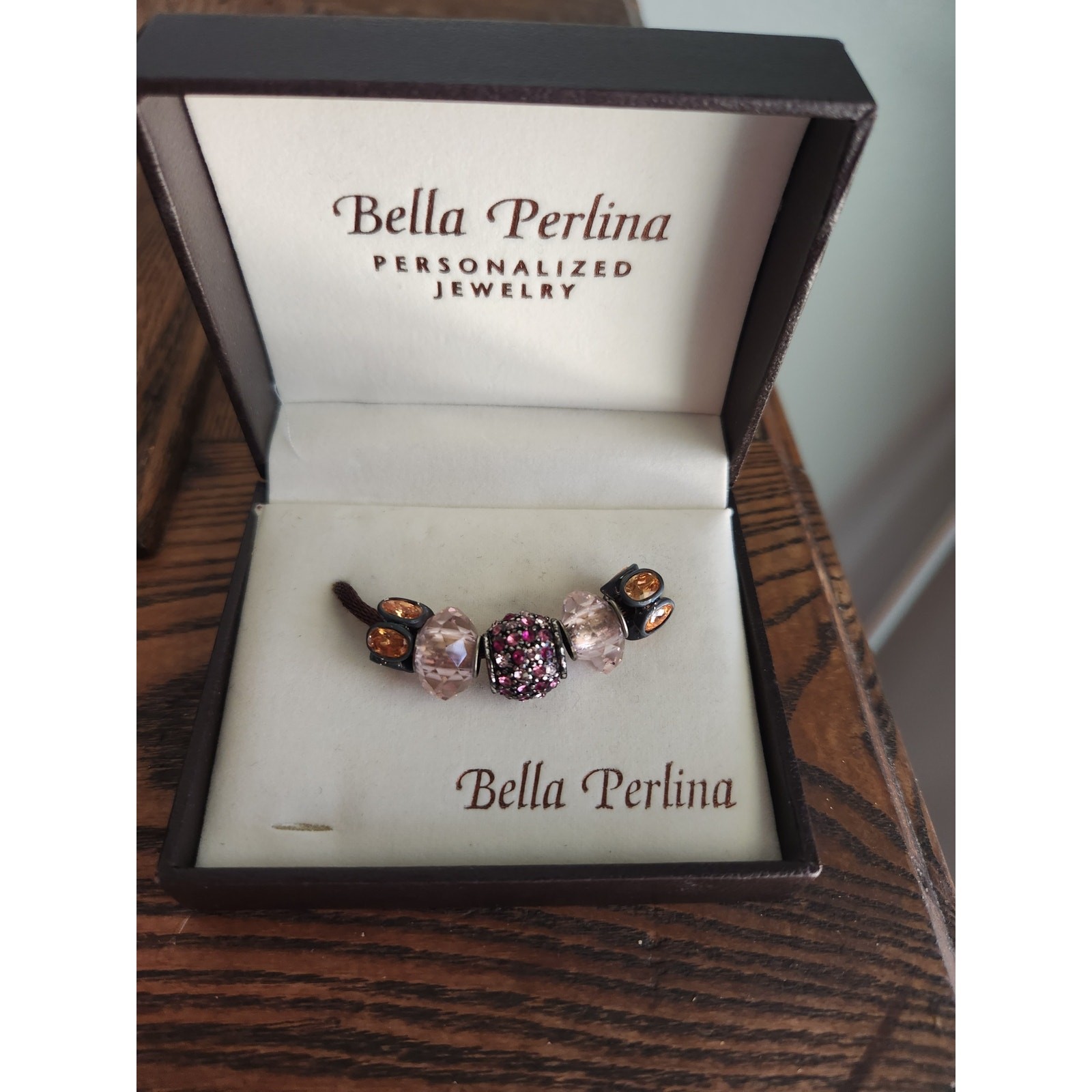 NIB Bella Perlina Charms Pink & Silver NIB