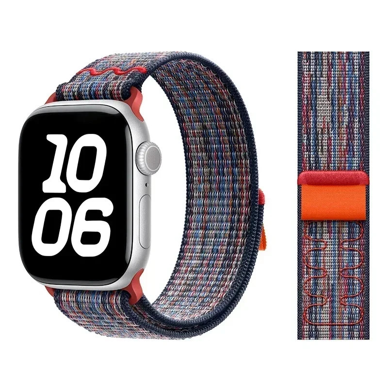 Nylon Classic Sport Loop bracelet correa Apple watch series 9 8 7 5 4 3 Ultra SE
