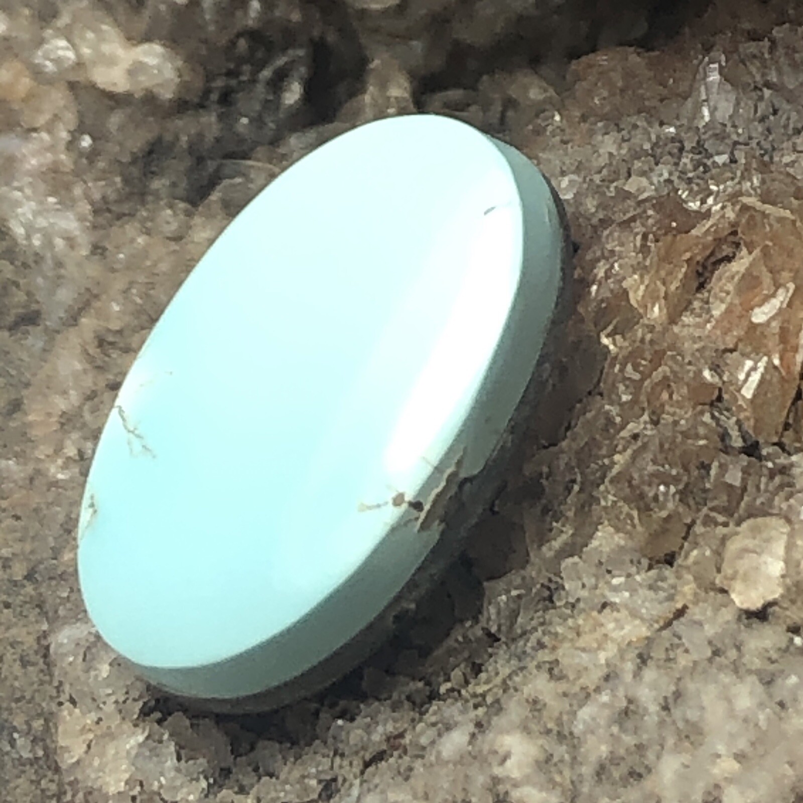7.83 Ct Untreated, Backed Lone Mountain Turquoise Loose Gemstone Ring Cabochon