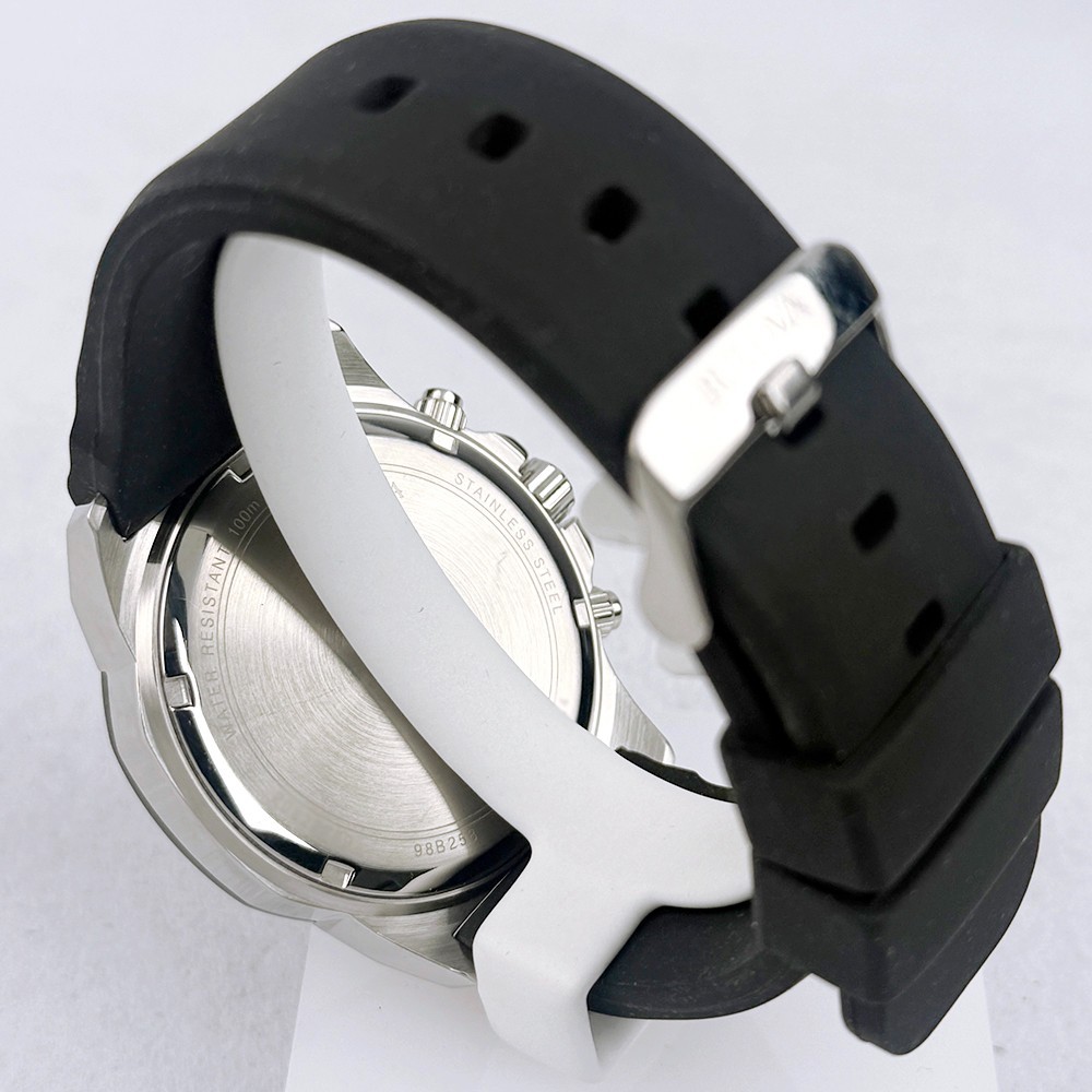 Bulova 98B258 Men’s Marine Star Quartz Blue Dial Black Rubber Strap Watch 44mm