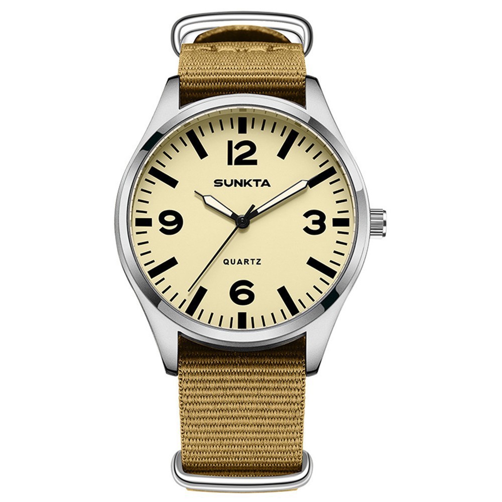 LIGE SUNKTA Men Analog Watch Nylon Strap Wristwatch Boy Girl Outdoor Sport Watch