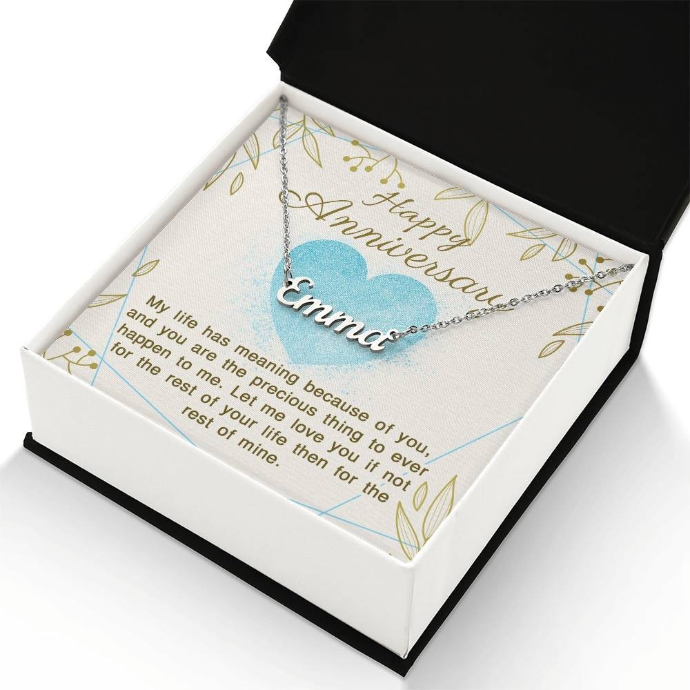 Personalized Name Necklace Anniversary Gift for Wife Custom Script Jewelry
