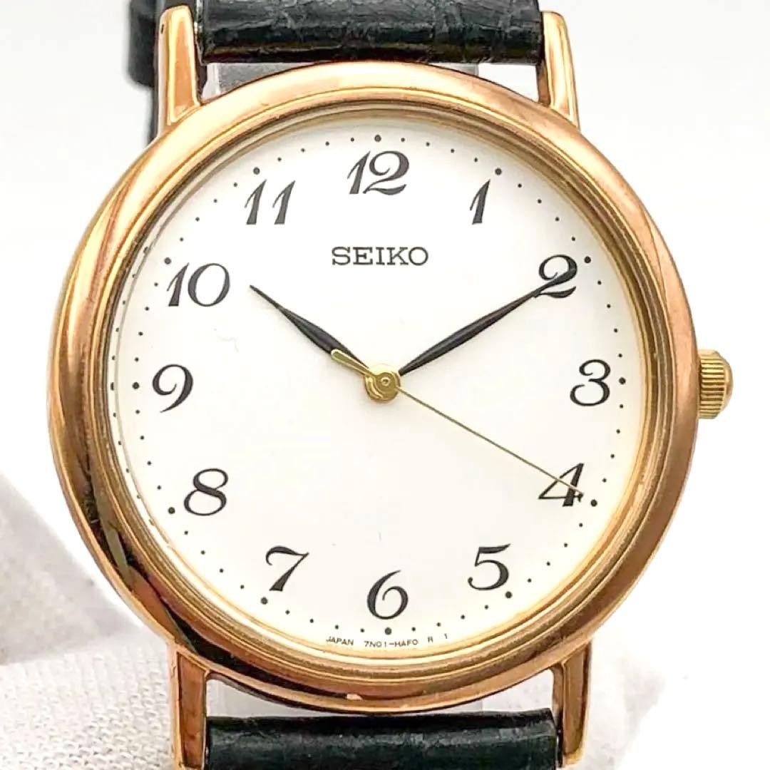 [Battery replaced] SEIKO 7N01-HZA0 Quartz Crystal Glass