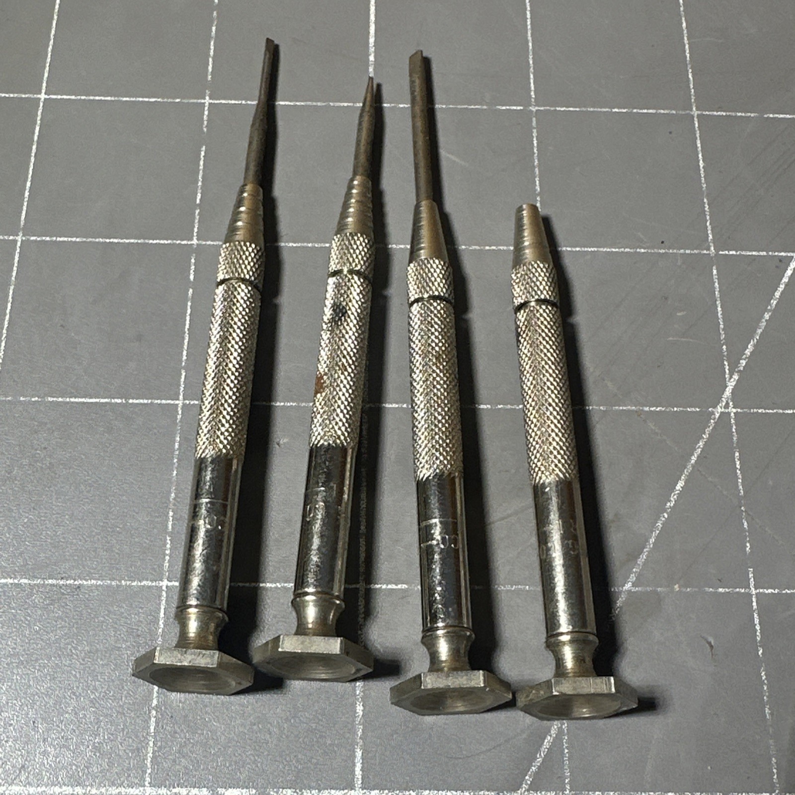 Welsh Mfg. US Navy Jewelers Screw Drivers Set of 4