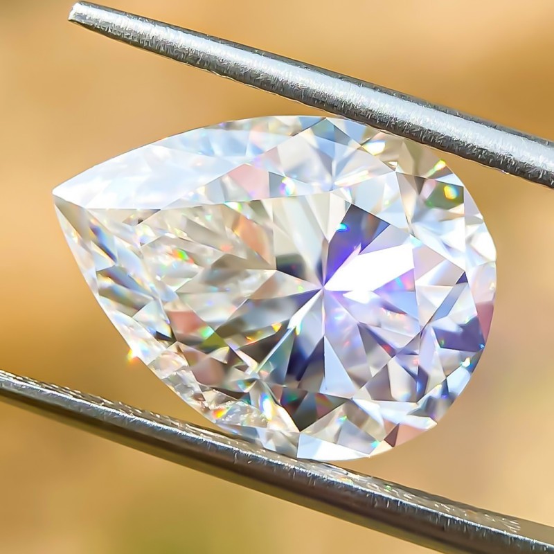 Wholesale Price Pear Cut 0.35-10ct Sparkling Moissanite Loose D Color VVS1 GRA
